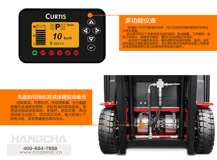 A系列1.3-2.0吨三支点蓄电池叉车